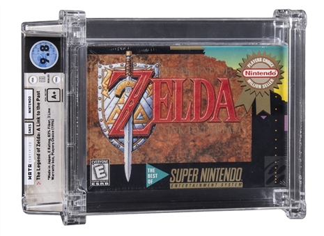 1992 SNES Super Nintendo (USA) "The Legend Of Zelda: A Link to the Past" Players Choice Sealed Video Game - WATA 9.8/A+